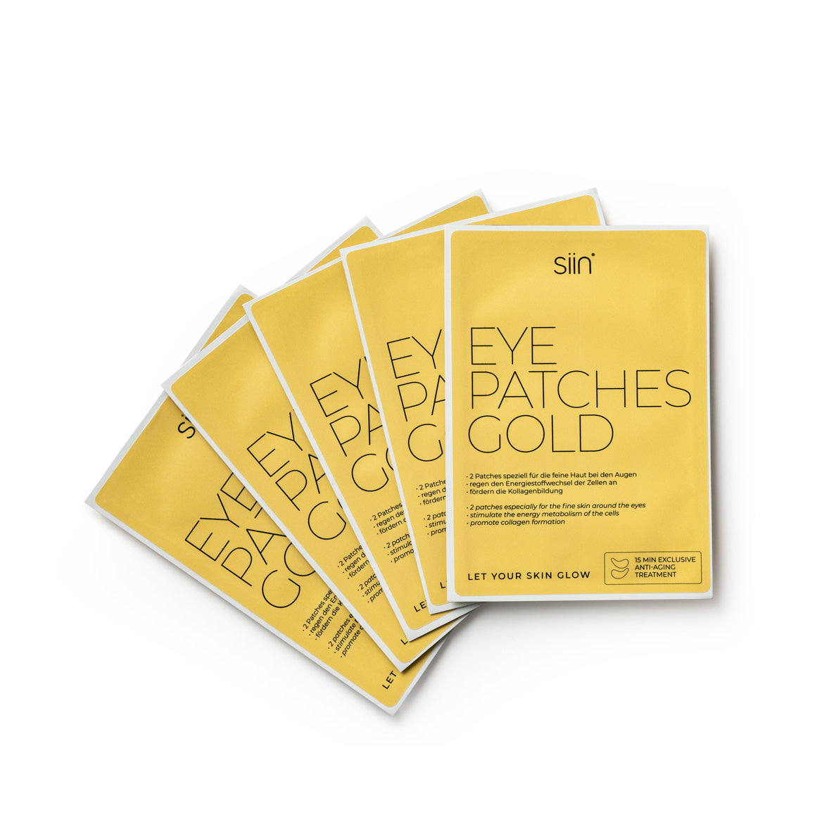 EYE PATCHES GOLD. Speziell für die Augenpartie, 5 Stück in einer Box.